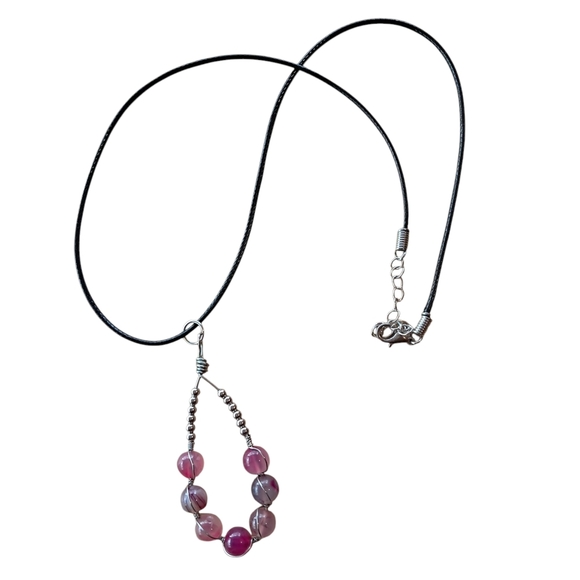 Elegant Pink Beaded Necklace - Picture 1 of 6